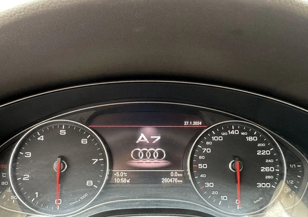 Audi A7 cena 32700 przebieg: 260476, rok produkcji 2011 z Nysa małe 742